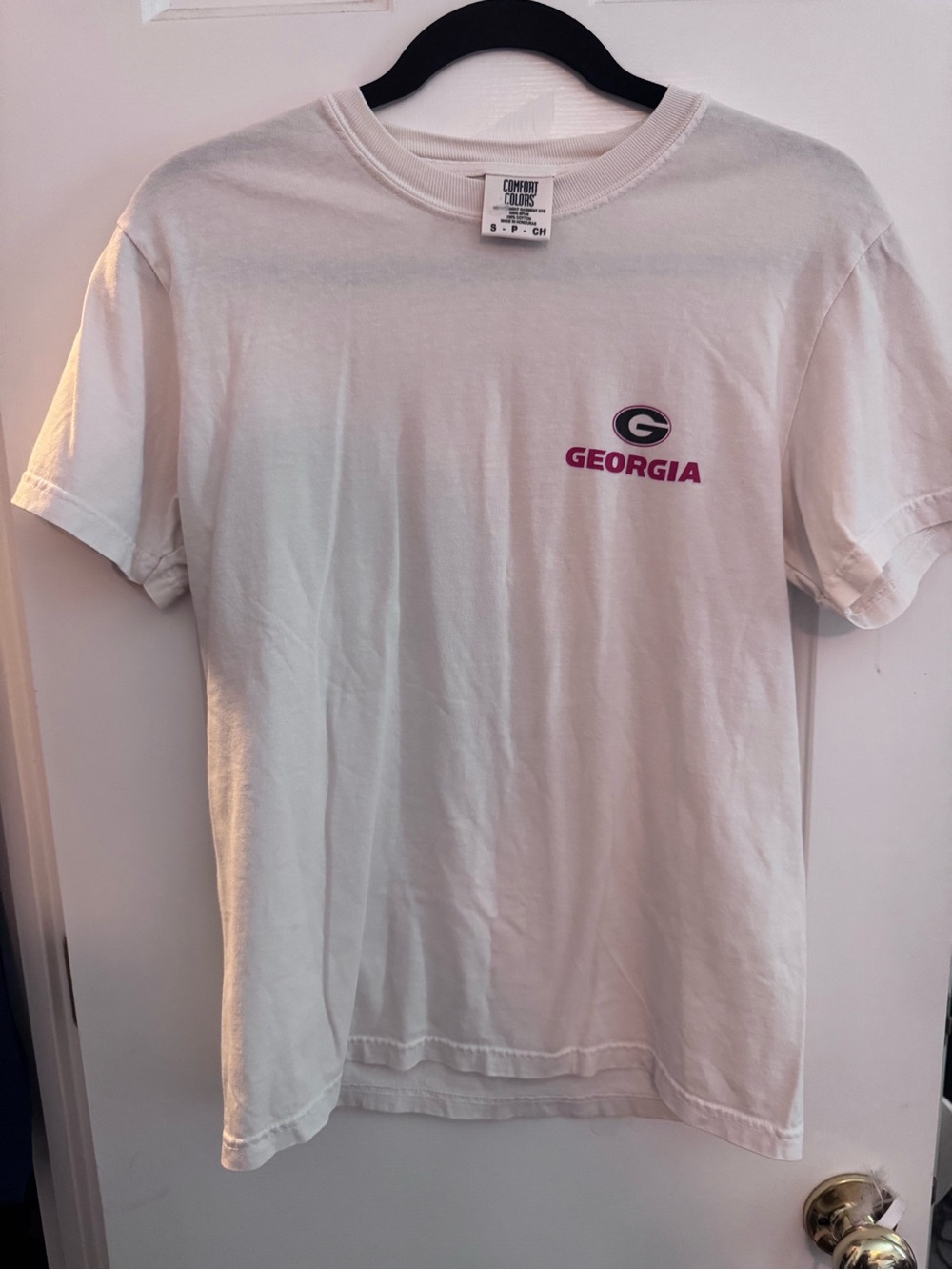 Athens GA UGA Comfort Colors Tee Beige Adult Small